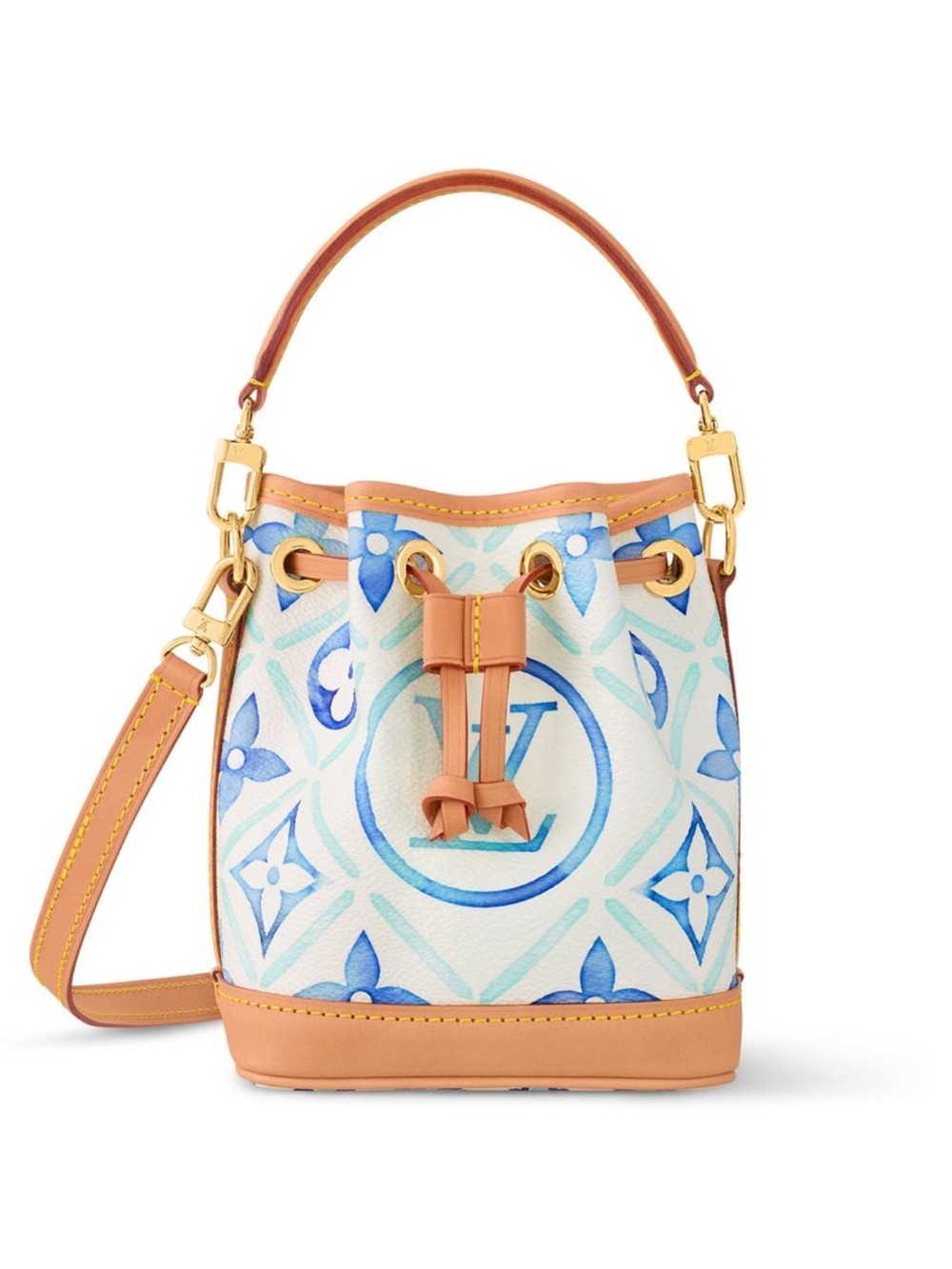 NEW Louis Vuitton By The Pool Nano Noé Blue Monogram Tiles